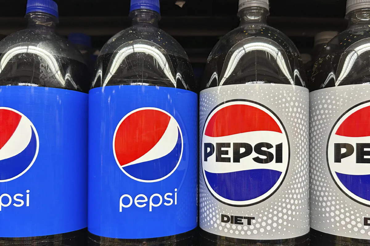 Pepsi soft drinks in plastic bottles are on sale at a grocery store in New York on Nov. 15, 2023. (Ted Shaffrey/AP Photo)