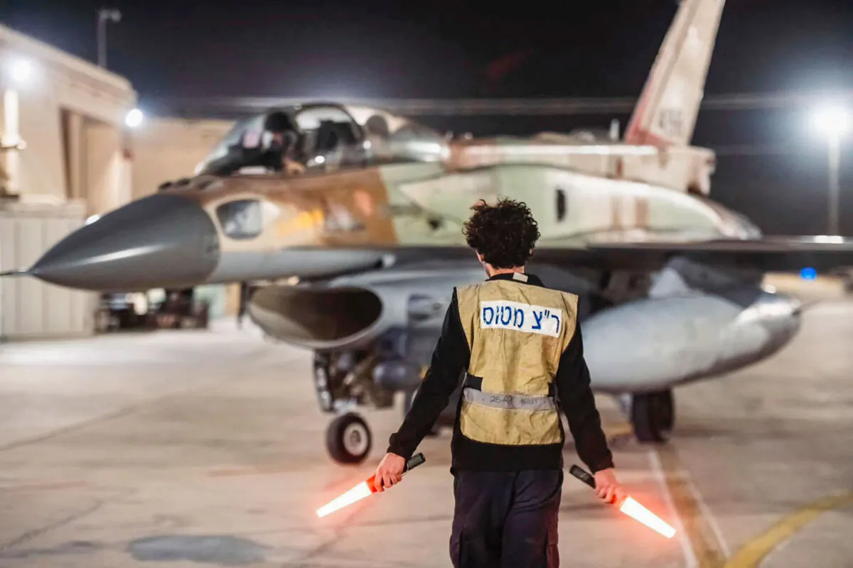 In this photo provided by the Israeli army, armed Israeli Air Force planes depart from an unknown location to attack Iran on Oct. 26, 2024. (Israeli Army via AP)