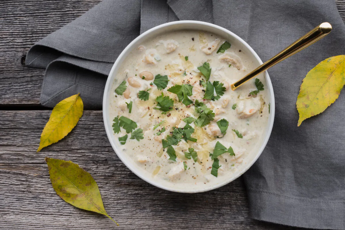 White chicken chili warms the heart and fills the stomach. (Michelle Lee Photography/Shutterstock)