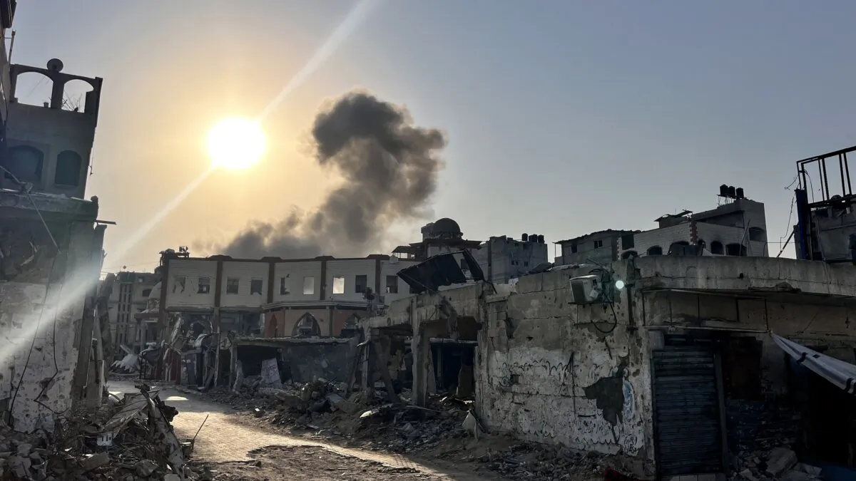Smoke rises following an Israeli bombardment in Beit Lahia in the northern Gaza Strip, on Nov. 1, 2024. (AFP via Getty Images)