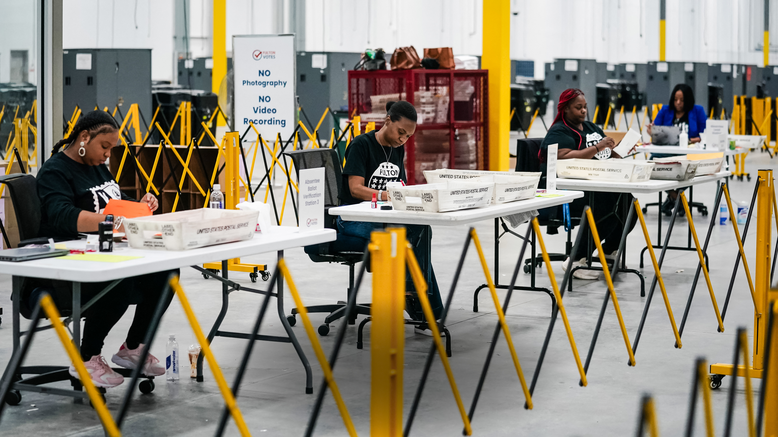 Day in Photos: Ballot-Counting Underway, Strikes Picking Up, and a Volcanic Flare-Up