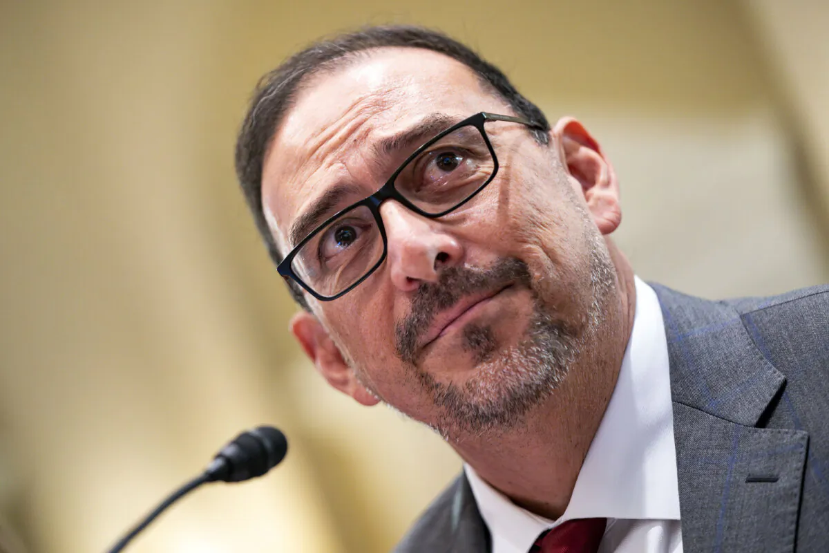 Arizona Secretary of State Adrian Fontes in Washington on Sept. 11, 2024. (Bonnie Cash/Getty Images)