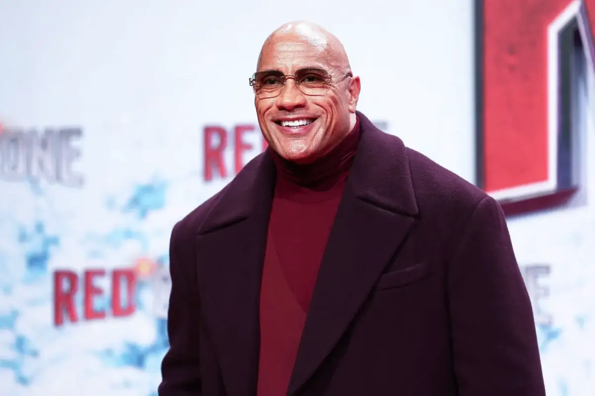 Dwayne Johnson attends the premiere of "Red One—Alarmstufe Weihnachten!" at UCI Luxe Mercedes Platz in Berlin, Germany on Nov. 3, 2024. (Sebastian Reuter/Getty Images)