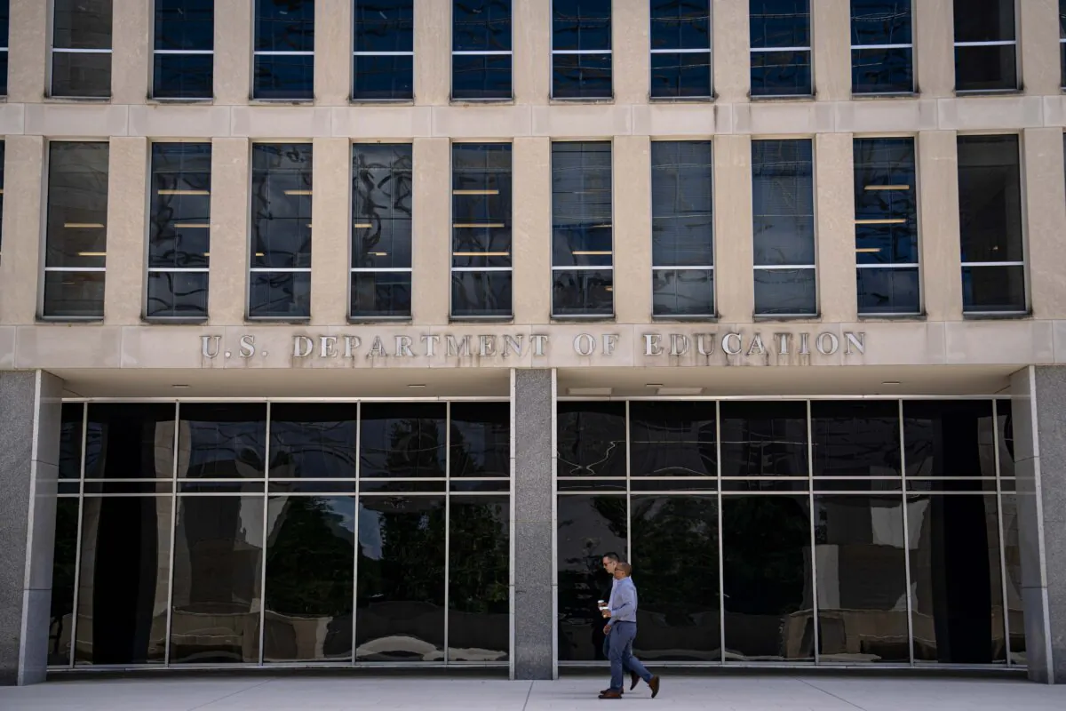 The Department of Education building in Washington on June 10, 2024. (Madalina Vasiliu/The Epoch Times)