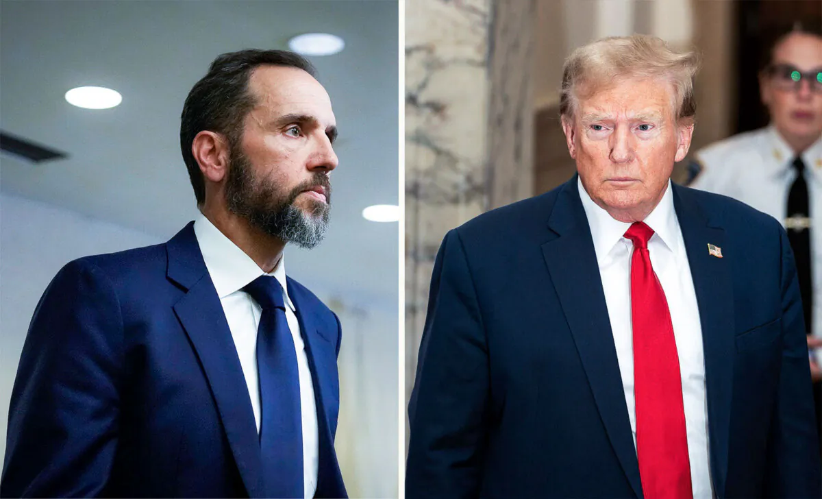 (Left) Former special counsel Jack Smith in Washington on Aug. 1, 2023. (Drew Angerer/Getty Images); (Right) President Donald Trump. (David Dee Delgado/Getty Images)
