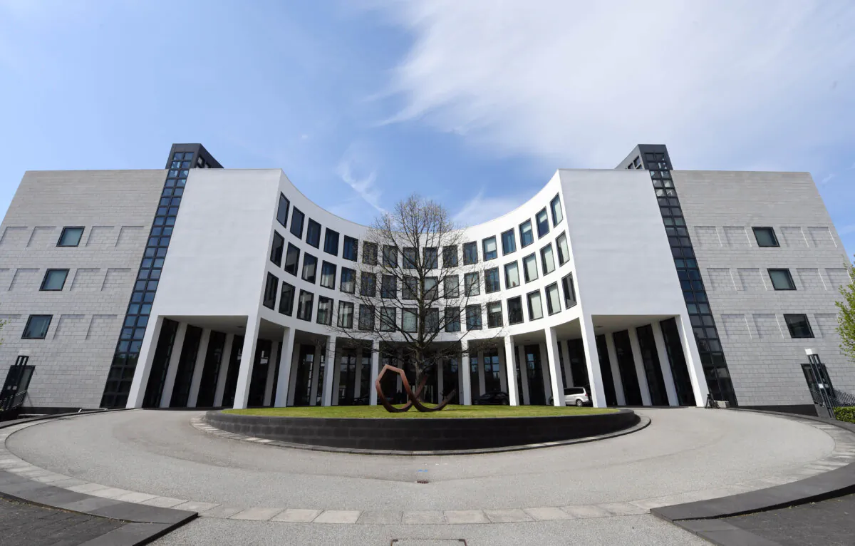 The Federal Prosecutor’s Office in Karlsruhe, Germany, on April 12, 2017. (Uli Deck/dpa/AFP via Getty Images)