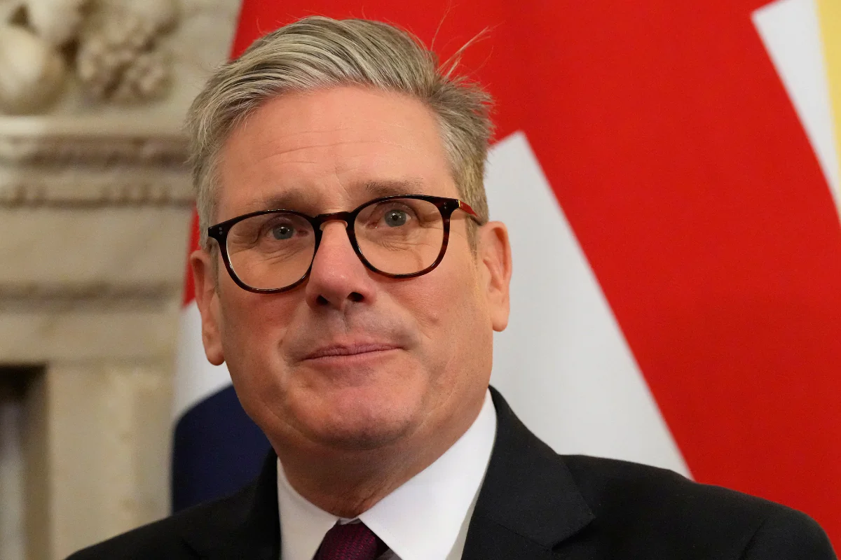 Prime Minister Sir Keir Starmer during his meeting at 10 Downing Street with King Abdullah II, King of Jordan (not pictured), in London, England, on Nov. 6, 2024. (Frank Augstein/PA Wire)