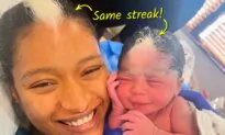 Mom Stunned After Newborn Daughter Born With Matching White Hair Streak