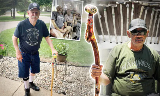 Florida Man Is Making Canes for Veterans Using Donated Christmas Trees