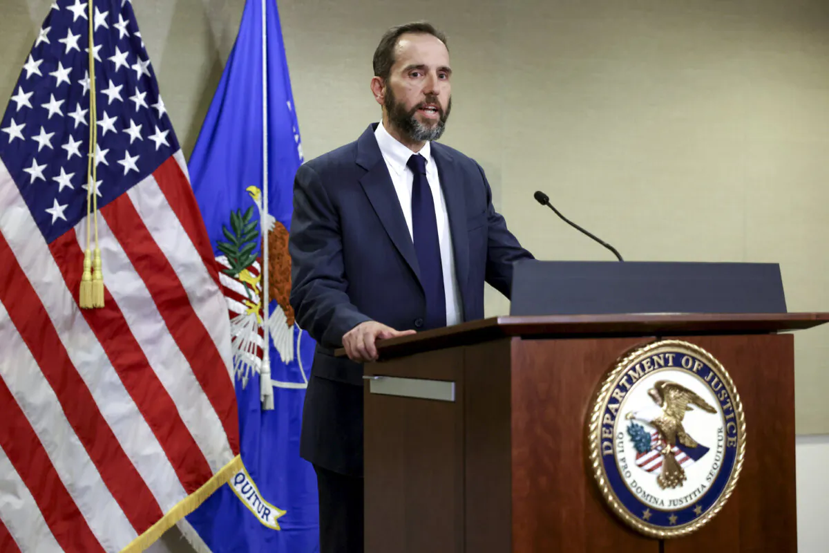 Former special counsel Jack Smith at the Justice Department in Washington on June 9, 2023. (Alex Wong/Getty Images)