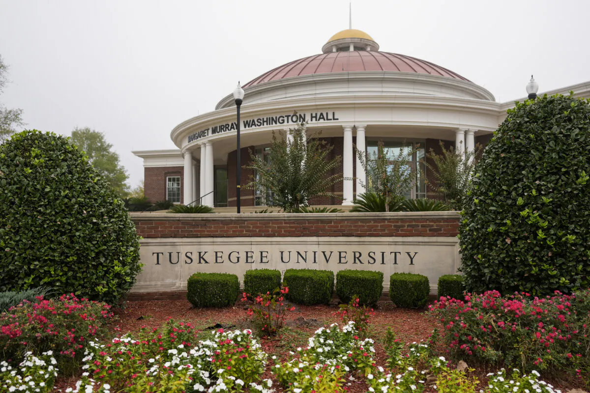 The entrance to Tuskegee University in Tuskegee, Ala., on Nov. 11, 2024. (Mike Stewart/AP Photo)