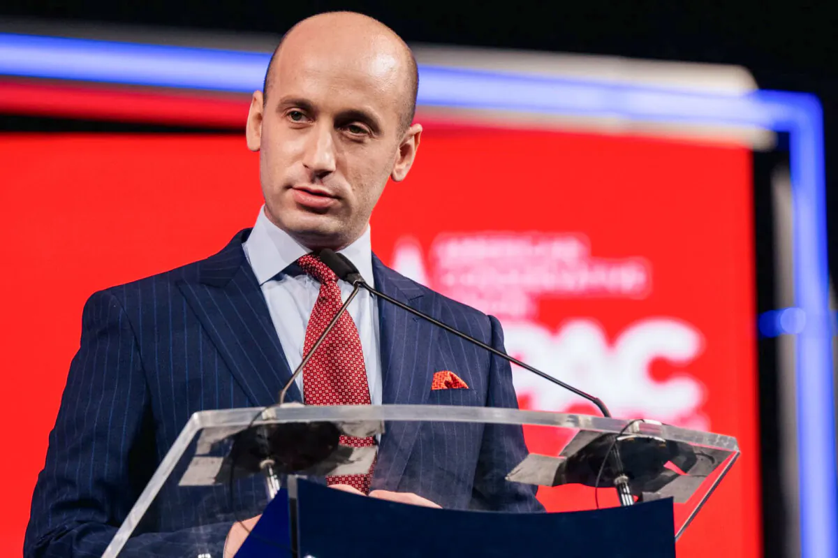 Former White House senior advisor and director of speechwriting Steven Miller speaks during the Conservative Political Action Conference CPAC held at the Hilton Anatole in Dallas, Texas on July 11, 2021. (Brandon Bell/Getty Images)