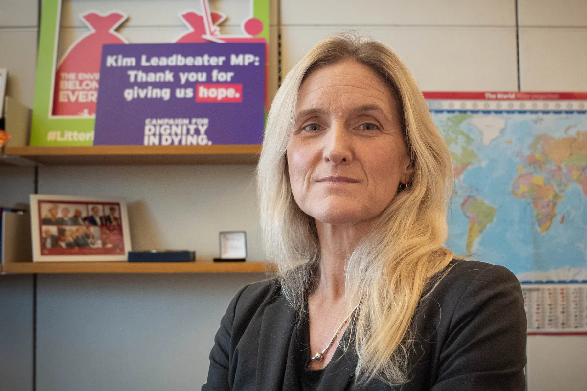 Labour MP Kim Leadbeater in her office in the Houses of Parliament, London, on Nov. 11, 2024. (Stefan Rousseau/PA Wire)
