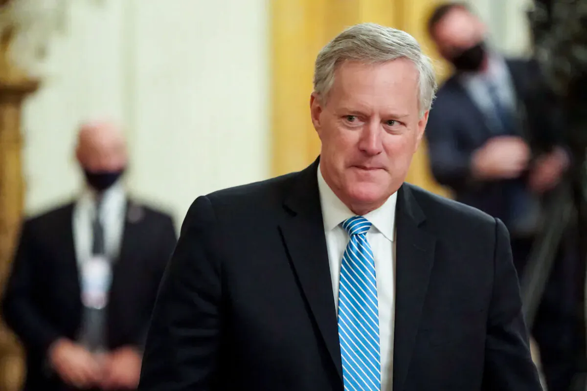 Then-White House chief of staff Mark Meadows in the East Room of the White House in Washington, on Sept. 23, 2020. (Joshua Roberts/Getty Images)
