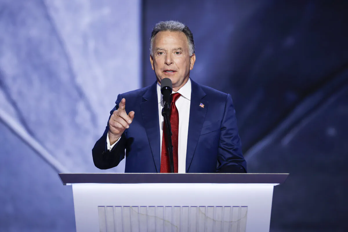 Businessman Steven Witkoff speaks on stage on the fourth day of the Republican National Convention at the Fiserv Forum in Milwaukee, Wis., on July 18, 2024. (Chip Somodevilla/Getty Images)