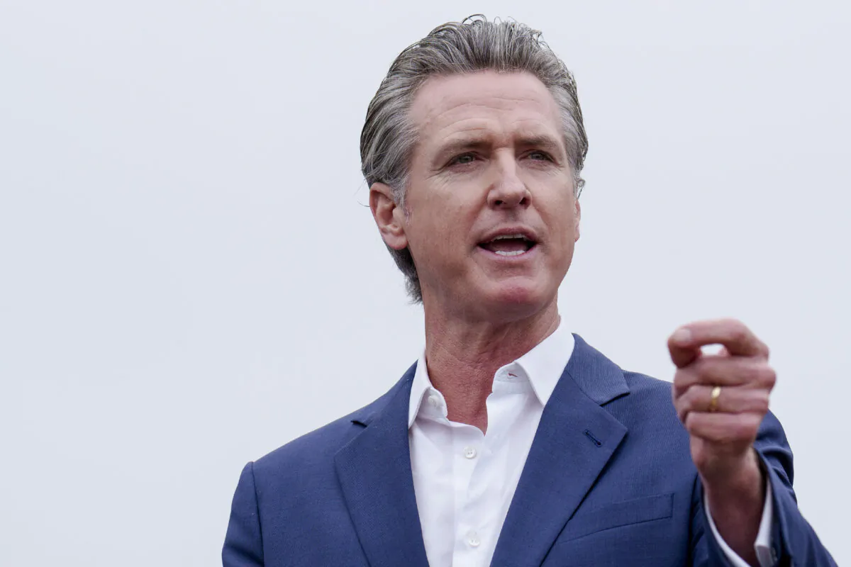California Gov. Gavin Newsom speaks during a press conference in Los Angeles on Sept. 25, 2024. (Eric Thayer/AP Photo)