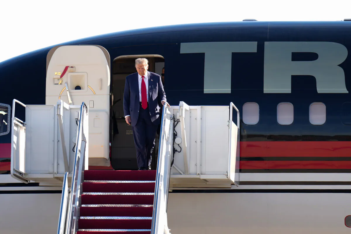JOINT BASE ANDREWS, MARYLAND  - NOVEMBER 13: U.S. President-elect Donald Trump arrives on November 13, 2024 at Joint Base Andrews, Maryland. As is tradition with incoming presidents, Trump is traveling to Washington, DC to meet with U.S. President Joe Biden at the White House and will also meet with Republican congressmen on Capitol Hill. (Photo by Andrew Harnik/Getty Images)