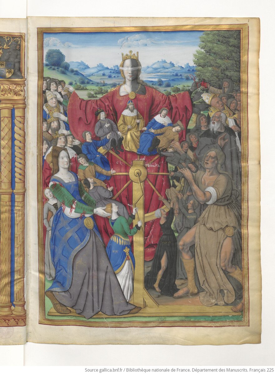 Boethius, Wheel of Fortune, Lady philosophy, Consolation of philosophy