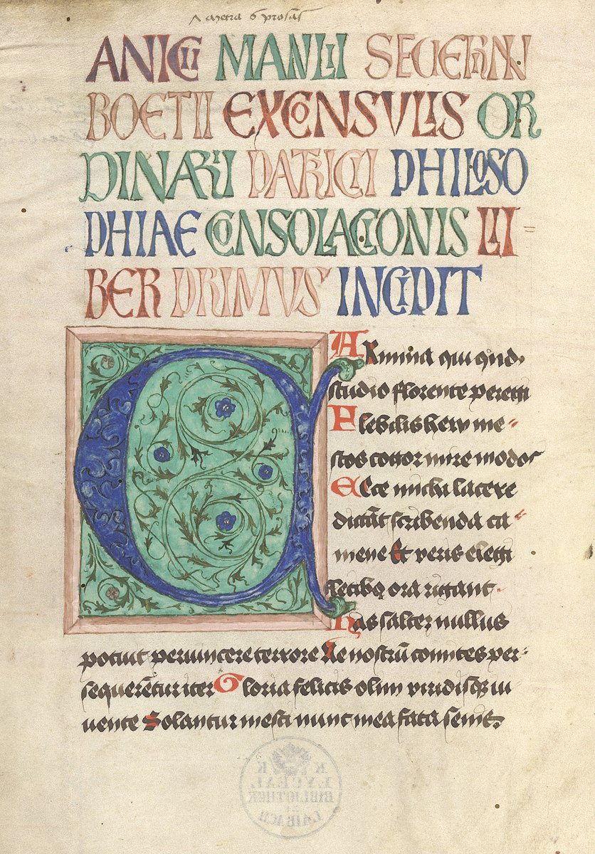 The consolation of philosophy, boethius