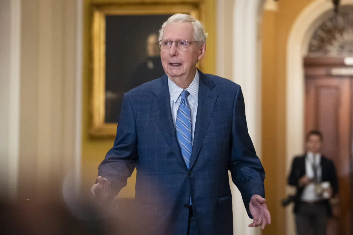 Sen. Mitch McConnell (R-Ky.) in Washington on Nov. 13, 2024. (Madalina Vasiliu/The Epoch Times)﻿