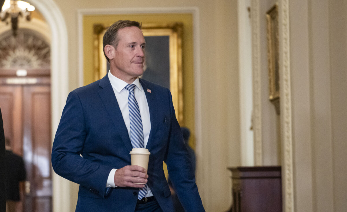 Sen. Ted Budd (R-N.C.) ahead of the Senate Republican leadership election in Washington on Nov. 13, 2024. (Madalina Vasiliu/The Epoch Times)