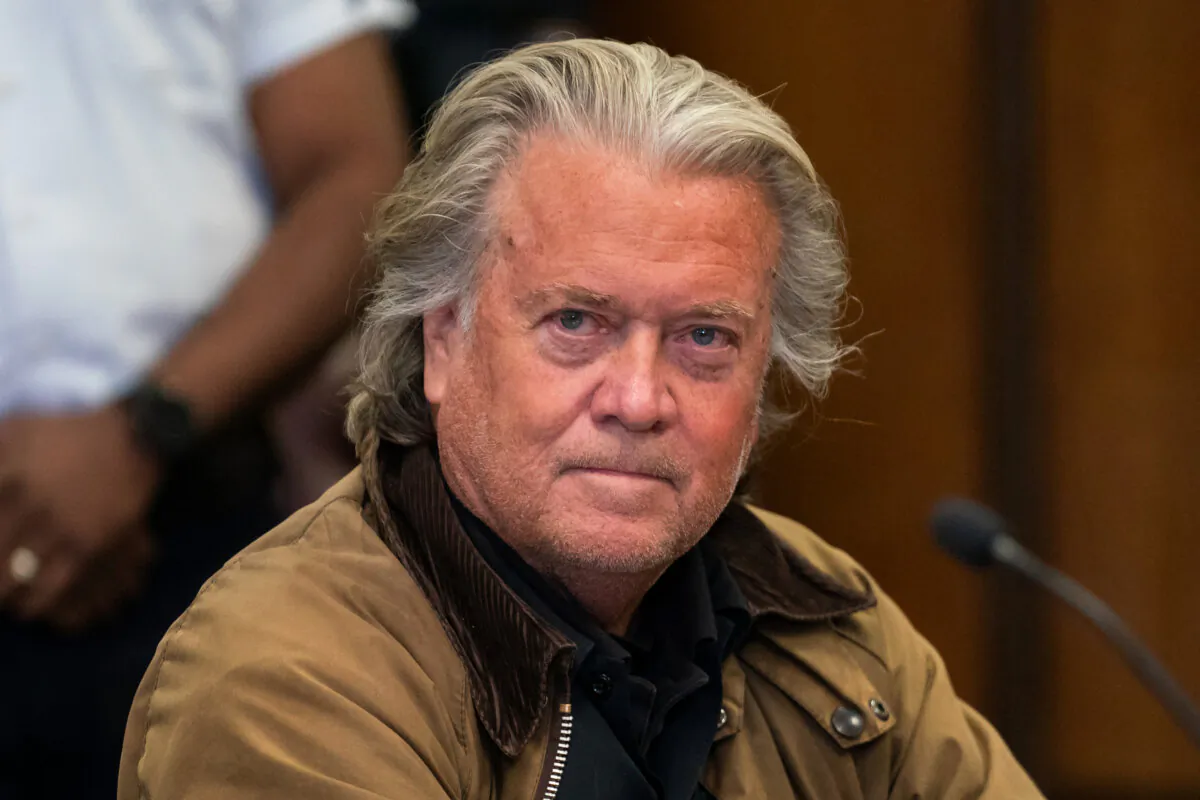 Steve Bannon attends a court hearing at Manhattan Criminal Court in New York City on Nov. 12, 2024. (Adam Gray/AFP via Getty Images)