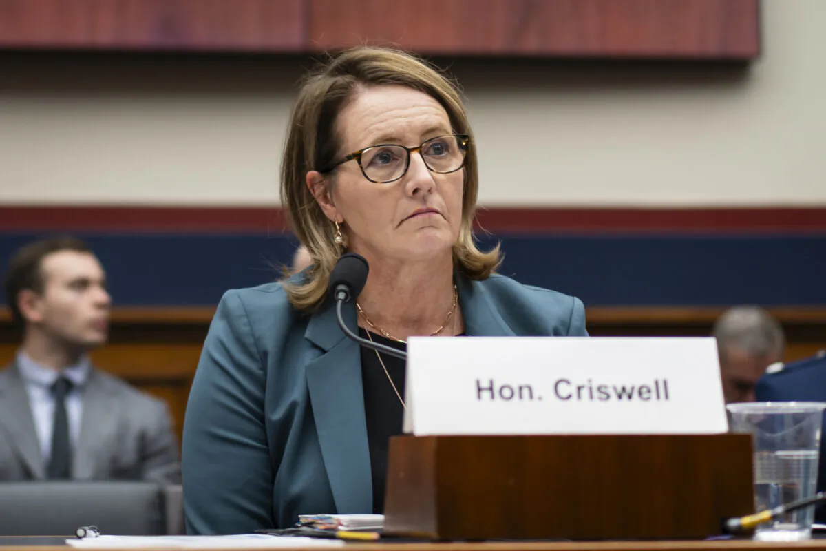 Federal Emergency Management Agency (FEMA) Administrator Deanne Criswell testifies before the Committee on Transportation and Infrastructure on Capitol Hill in Washington on Nov. 19, 2024. (Madalina Vasiliu/The Epoch Times)