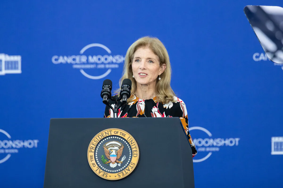 U.S. Ambassador to Australia Caroline Kennedy speaks at an event in Boston, Mass., on Sept. 12, 2022. (Scott Eisen/Getty Images)
