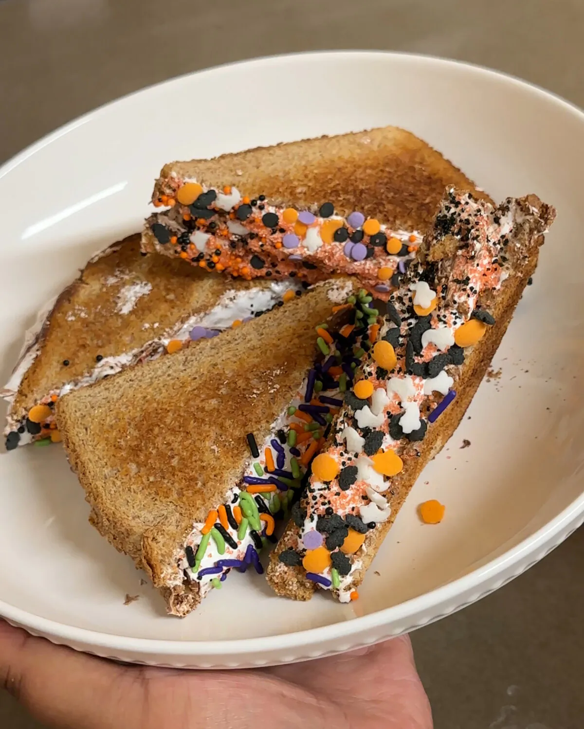 This Fluff-y toast is the perfect sweet snack to enjoy with a warm drink. (Angie Arias/TCA)