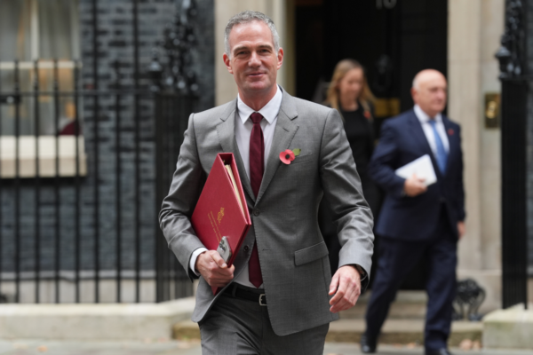 Science, Innovation and Technology Secretary Peter Kyle leaves 10 Downing Street following a Cabinet meeting in London, England, on Nov. 5, 2024. (Lucy North/PA Wire)