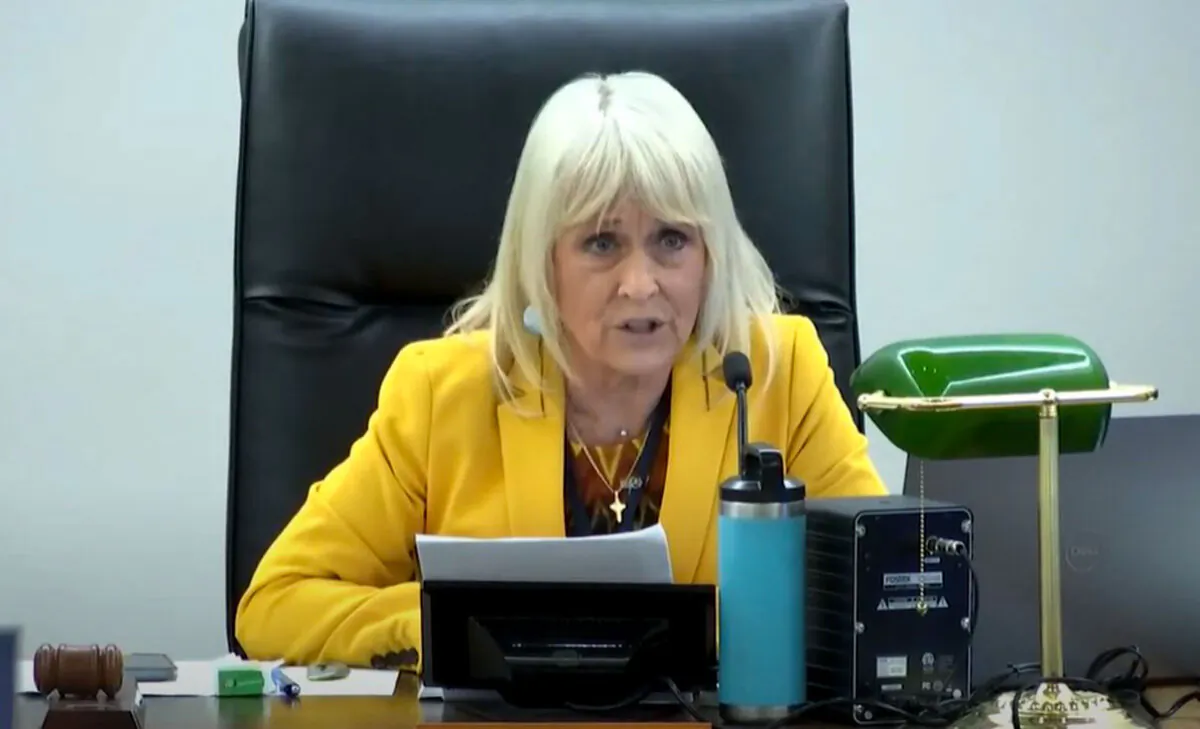 Bucks County Commissioner Dianne Ellis-Marseglia speaks during a board meeting in Bucks County, Pennsylvania, on Nov. 20, 2024. (Bucks County government)