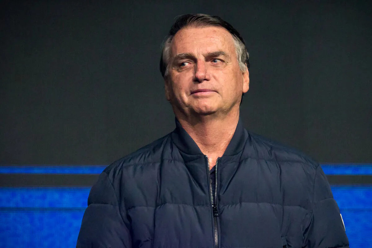 Former Brazilian President Jair Bolsonaro reacts during the Conservative Political Action Conference in Camboriú, Brazil, on July 7, 2024. (Pedro H. Tesch/Getty Images)