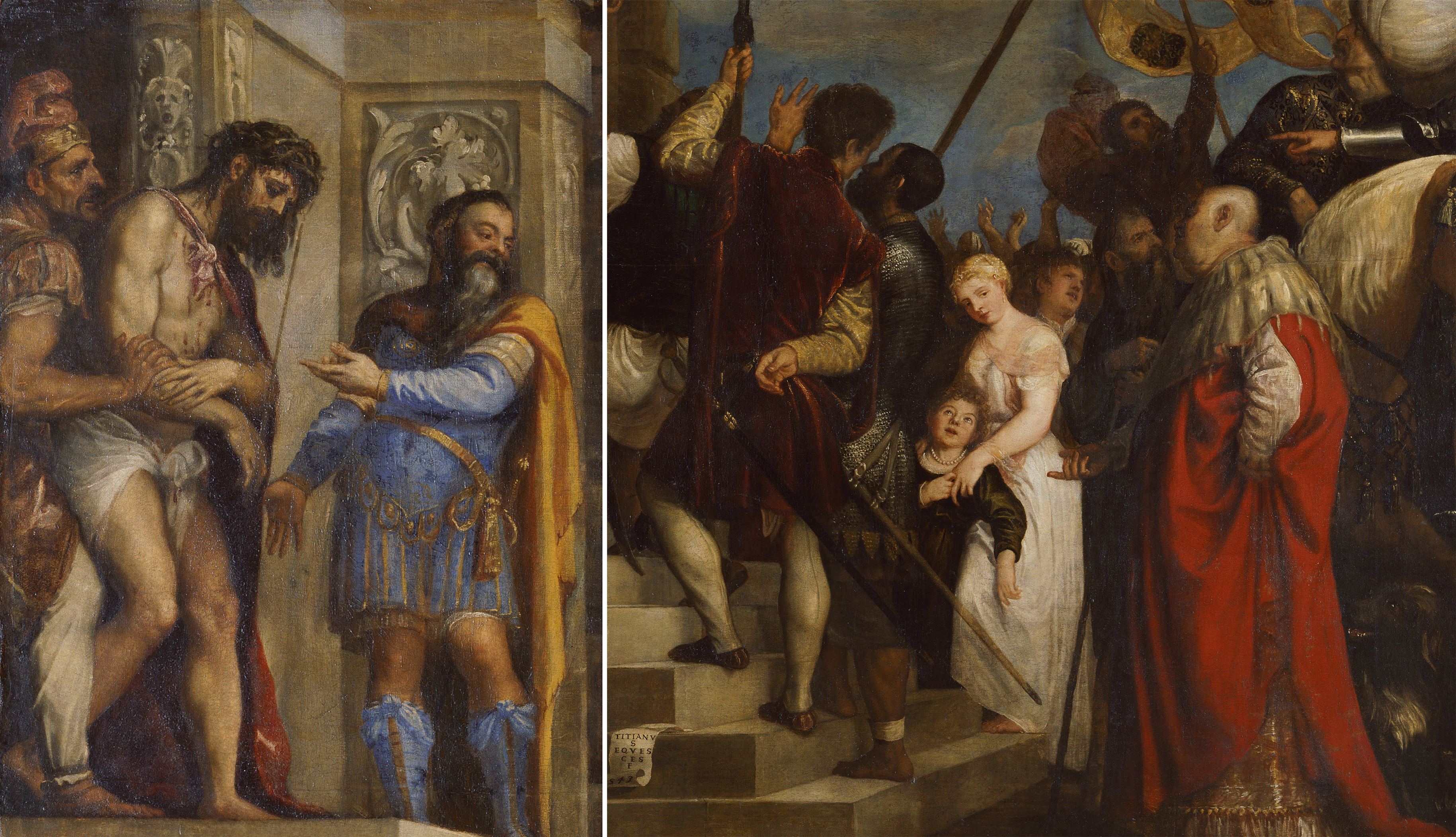 Detail of figures in Titian's "Ecce Homo"