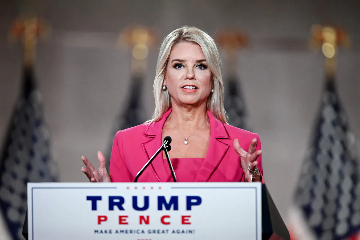 Former Florida Attorney General Pam Bondi speaks at the Republican National Convention in Washington on Aug. 25, 2020. (Olivier Douliery/AFP via Getty Images)