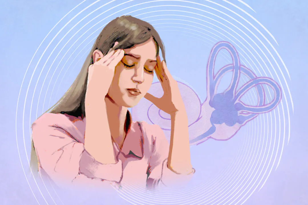 Vertigo is the sensation of moving even though things are still. (Illustration by Fei Meng)