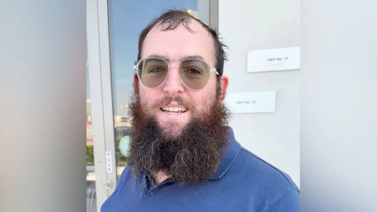 Zvi Kogan, an Israeli rabbi, stands outside a supermarket, in Dubai, United Arab Emirates, on Nov. 18, 2024, in this screen grab obtained from a social media video. (@dudikepler via Reuters)