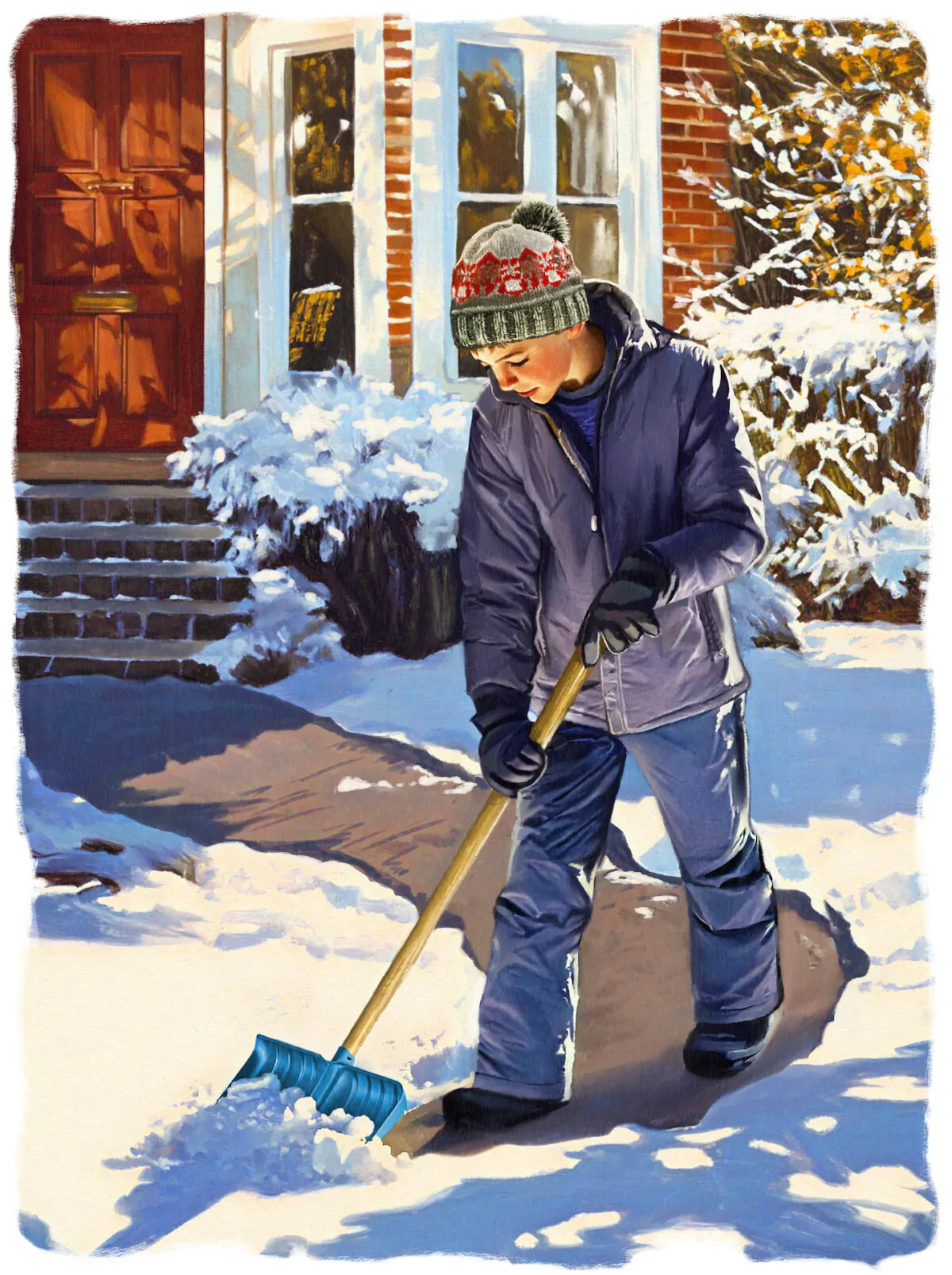 Teenagers can stay active during winter by helping out at home. (Biba Kayewich)