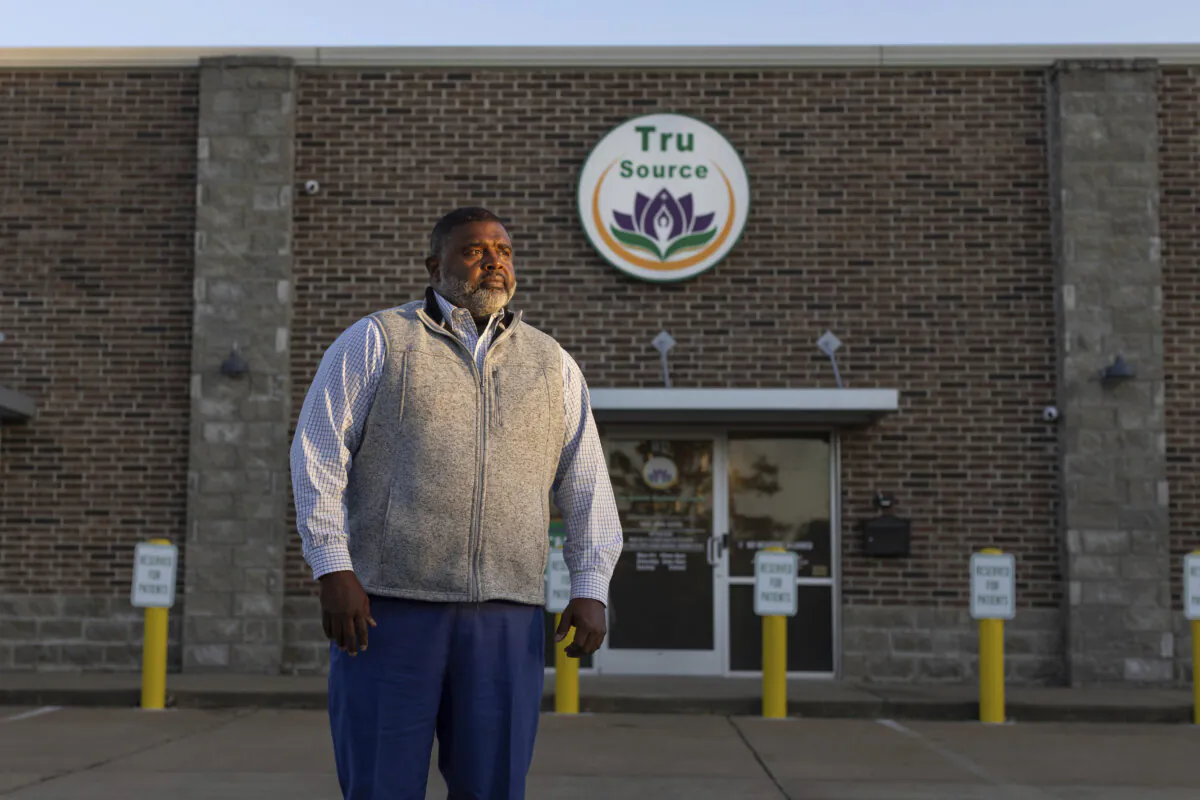 Clarence Cocroft, who opened Tru Source Medical Cannabis in Olive Branch, Miss., in a file photo. (Institute for Justice via AP)