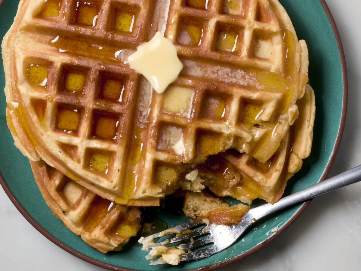 Serve up a stack of these thick, fluffy, and crisp homemade waffles in just 30 minutes. (Alex Lepe/TCA)