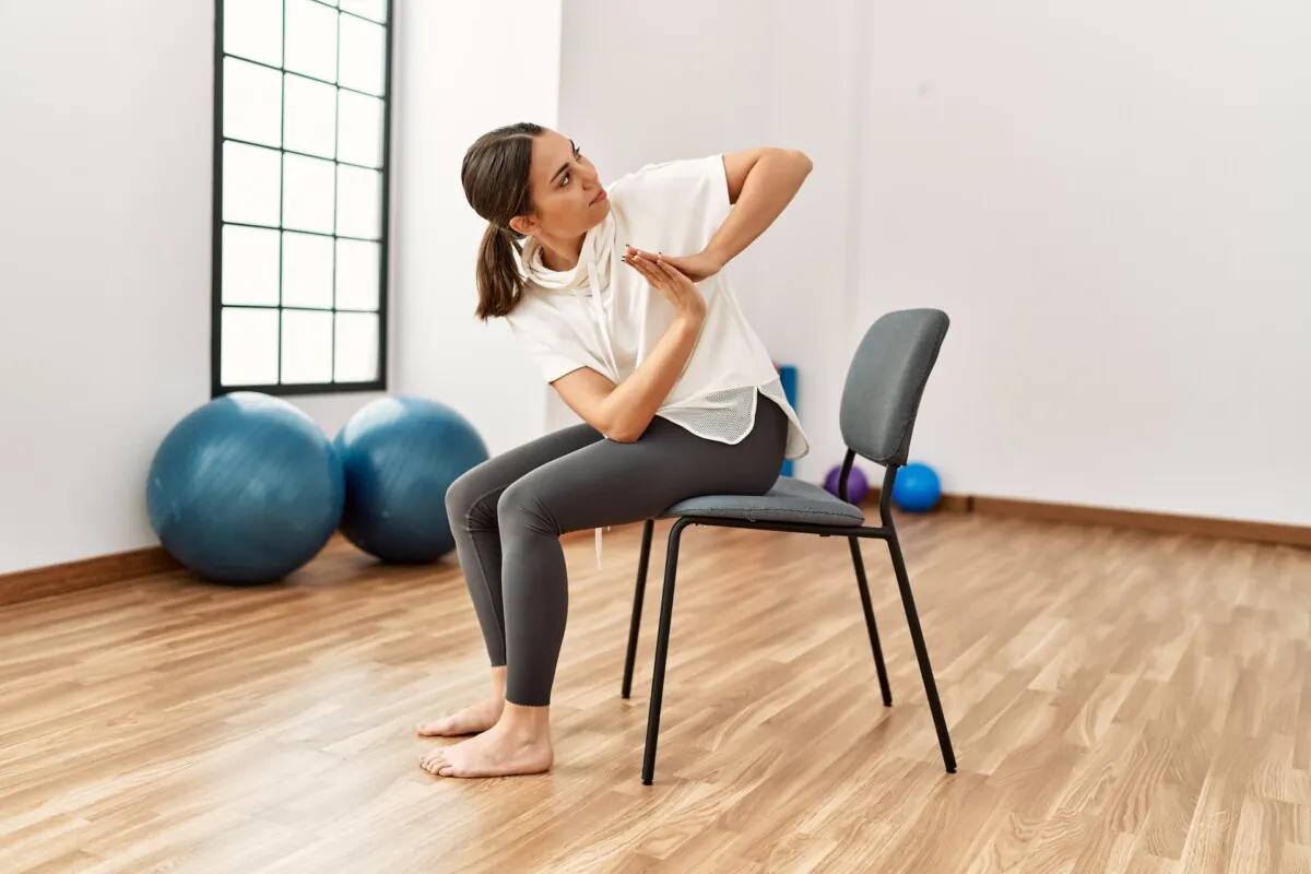 Chair yoga is doable for everyone with a chair. (Krakenimages.com/Shutterstock)