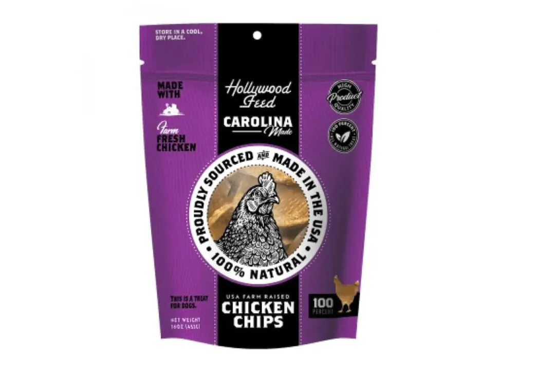 Carolina Prime Pet's "Hollywood Feed Carolina Made Chicken Chips" under recall. (FDA)