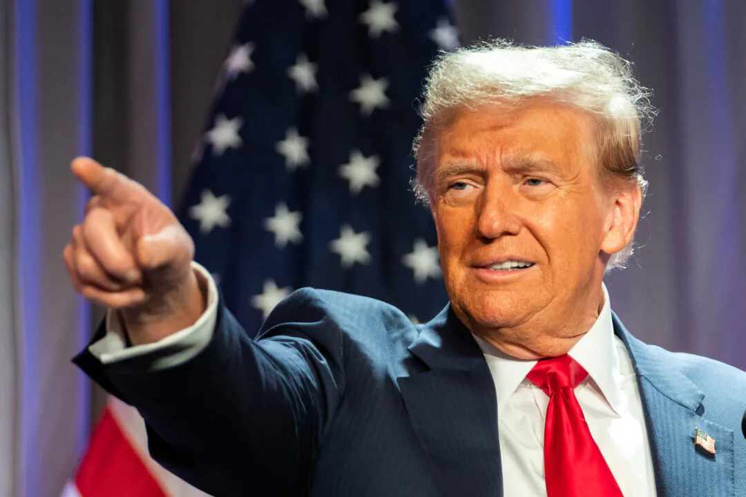 President-elect Donald Trump speaks at the Hyatt Regency on Capitol Hill, on November 13, 2024. (Allison Robbert/Getty Images)