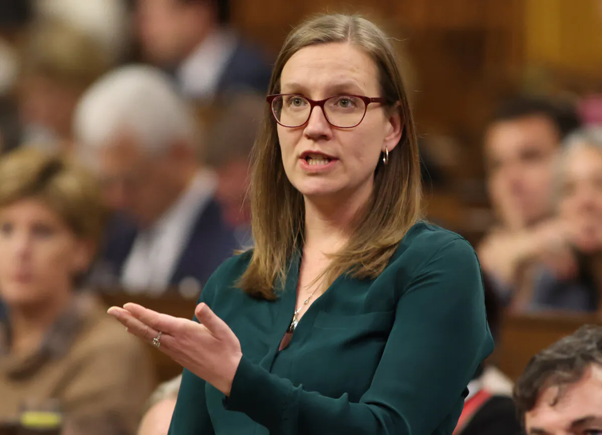 Government House leader Karina Gould rises during Question Period in the House of Commons on Parliament Hill in Ottawa on Nov. 19, 2024. (The Canadian Press/Patrick Doyle)