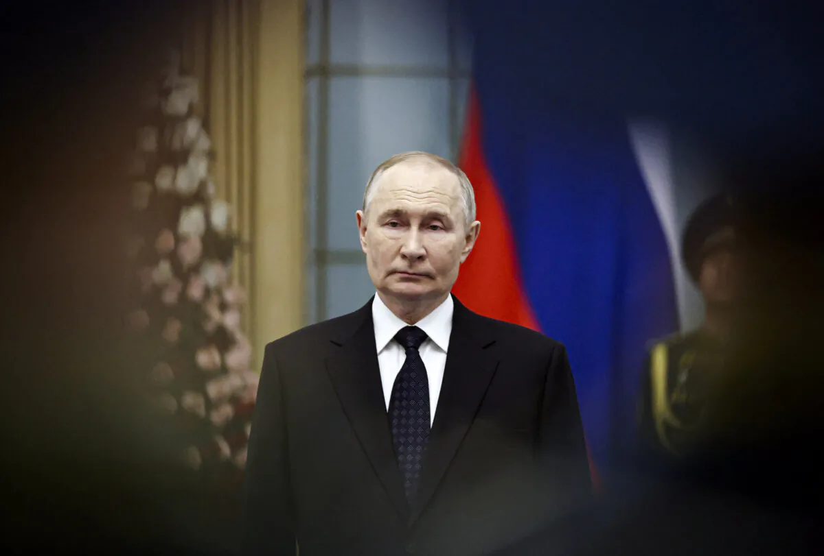 Russian President Vladimir Putin attends a welcoming ceremony at the Akorda presidential residence in Astana, Kazakhstan, on Nov. 27, 2024. (Sputnik/Mikhail Tereschenko/Pool via REUTERS)