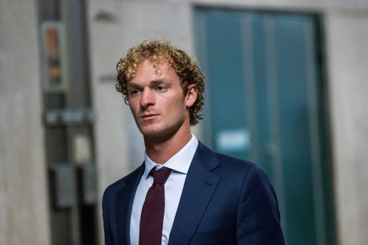 Former U.S. Marine Daniel Penny returns to the Manhattan Criminal Courtroom after a break for jury selection in his trial in the death of Jordan Neely, a man whose death the medical examiner ruled a homicide after the victim was placed in a chokehold on a subway train, in New York City on Oct. 28, 2024.  (Eduardo Munoz / Reuters)