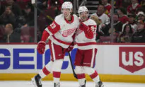 Larkin and DeBrincat Lead Red Wings to 4–1 Win Over Blackhawks