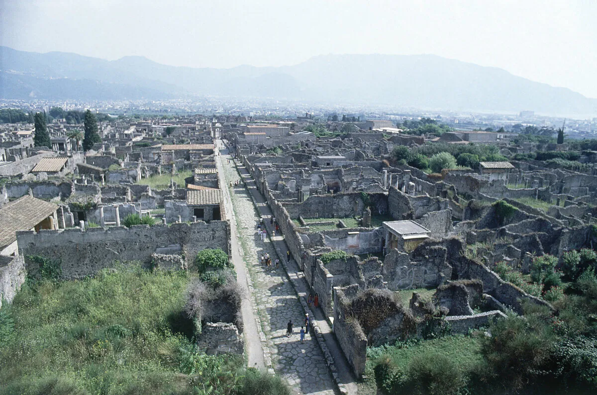 A view of Pompeii, a buried and ruined Roman city near modern Naples in Italy, is seen in 1979. (AP Photo)