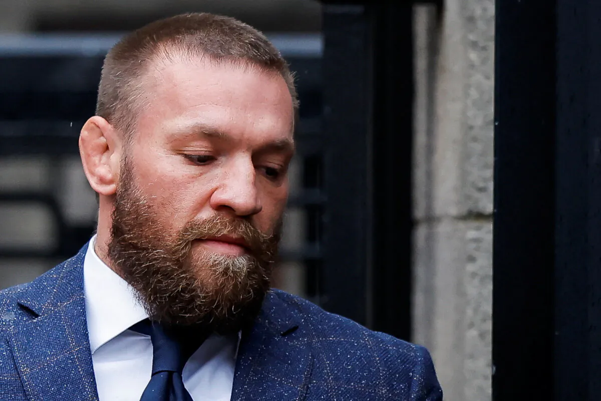 Irish mixed martial arts fighter Conor McGregor arrives at court, on the day he attends a civil trial on allegations of sexual assault, in Dublin, Ireland, on Nov. 19, 2024. (Clodagh Kilcoyne/Reuters)