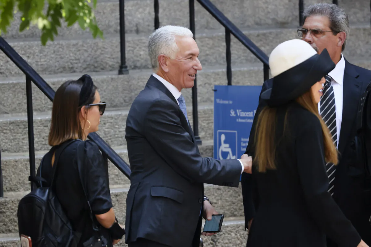 Charles Kushner attends the funeral of Ivana Trump at St. Vincent Ferrer Roman Catholic Church in New York City on July 20, 2022. (Michael M. Santiago/Getty Images)