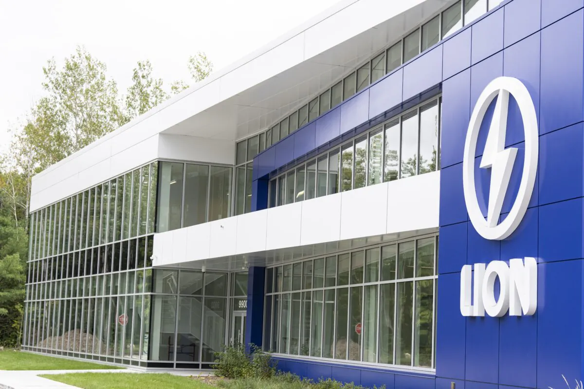 The Lion Electric Company's lithium-ion battery manufacturing facility in Mirabel, Que., on Sept. 14, 2023. (The Canadian Press/Christinne Muschi) 